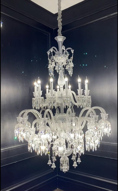 Luxury Royal Large Multi-layers Candle Crystal Chandelier For Living Room/Hall Decoration-Nobipets