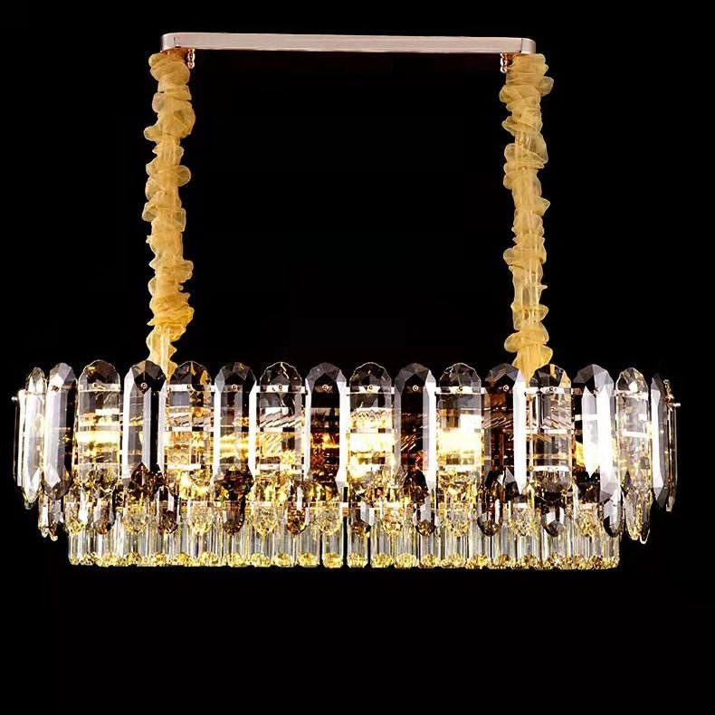 Luxury Smoke Gray K9 Crystal Chandeliers for Dining Room/Living Room-Nobipets