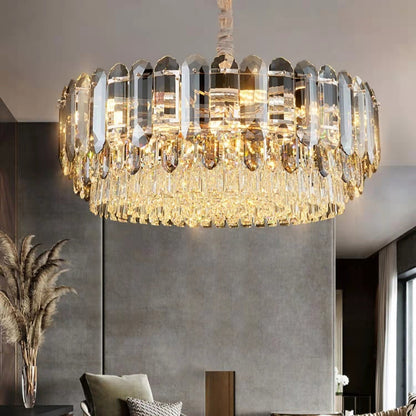 Luxury Smoke Gray K9 Crystal Chandeliers for Dining Room/Living Room-Nobipets