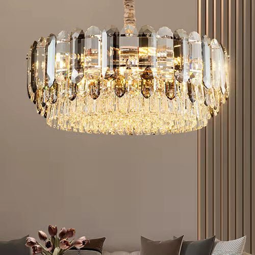 Luxury Smoke Gray K9 Crystal Chandeliers for Dining Room/Living Room-Nobipets