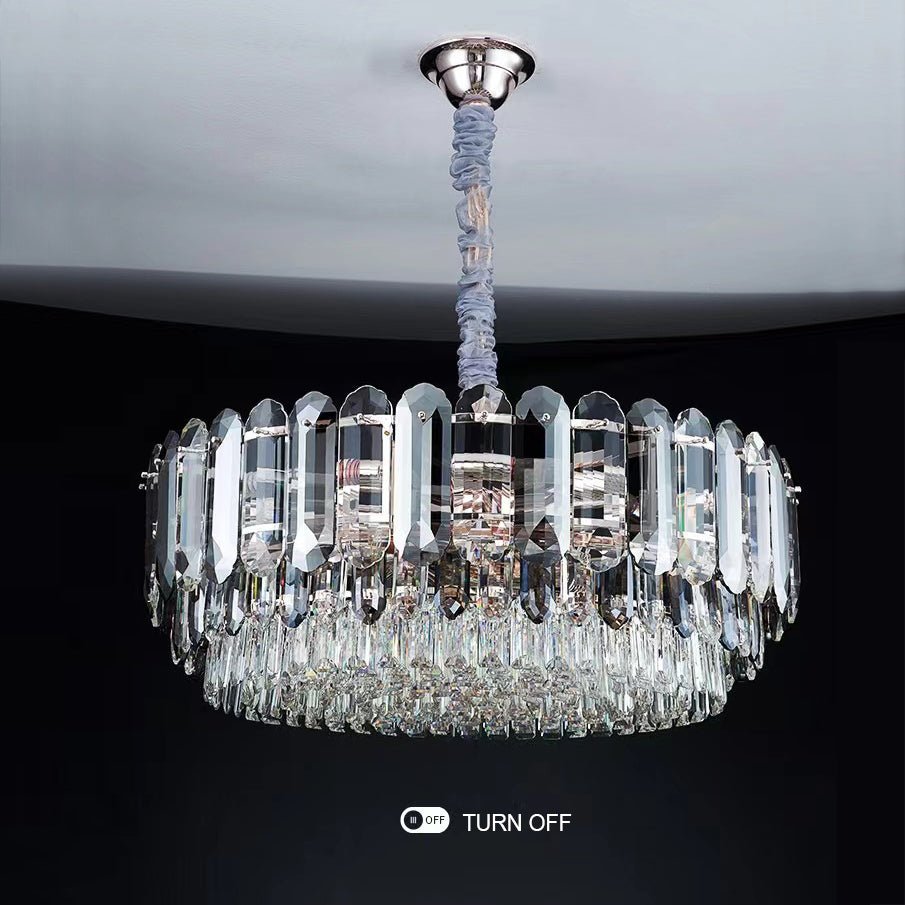 Luxury Smoke Gray K9 Crystal Chandeliers for Dining Room/Living Room-Nobipets