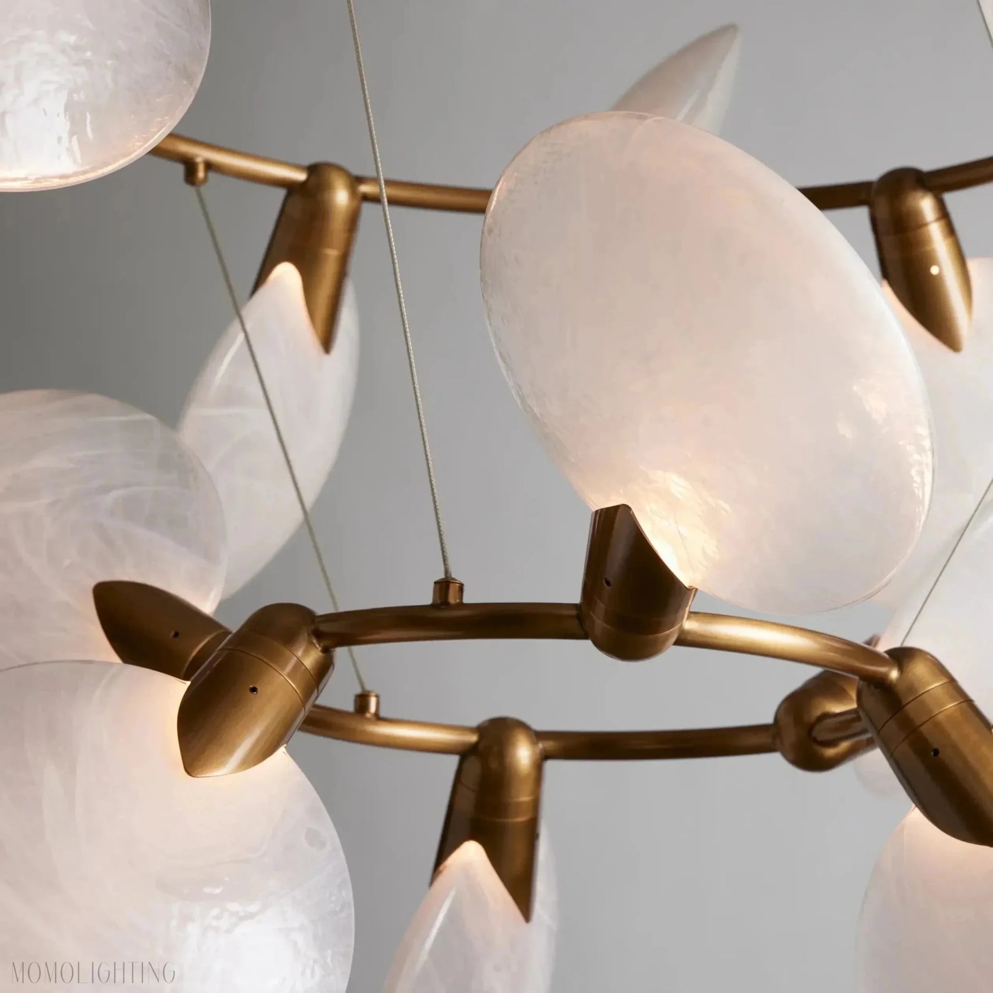 Lyla 2-Tiered Halo Chandelier-Nobipets