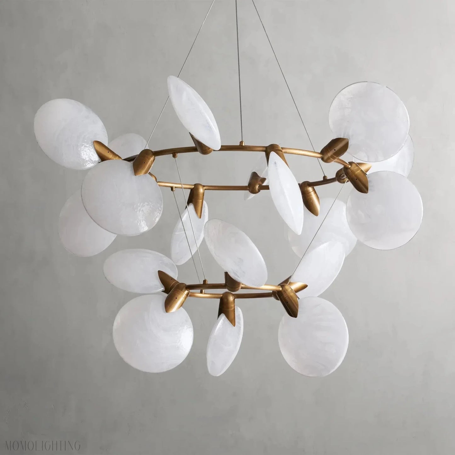 Lyla 2-Tiered Halo Chandelier-Nobipets