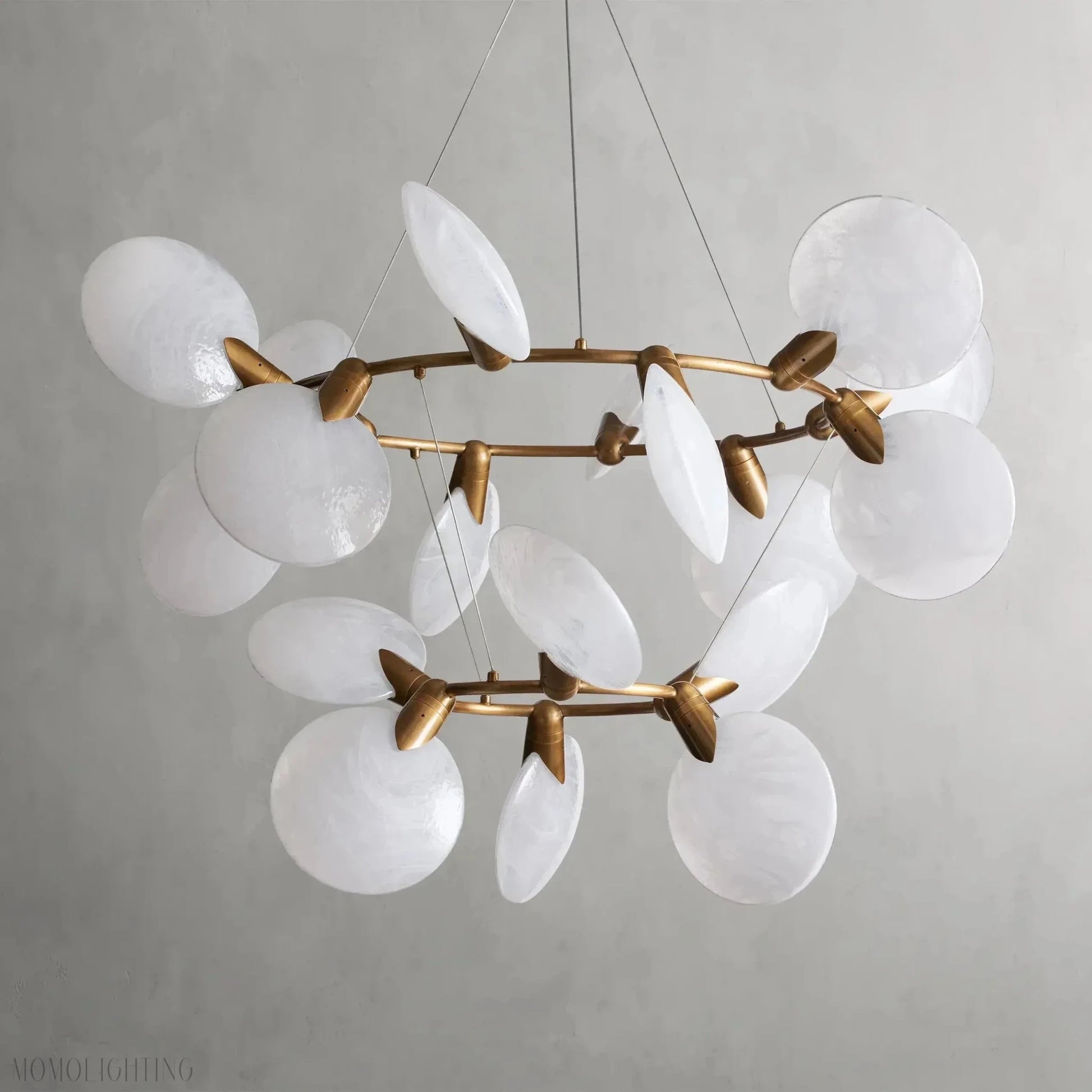 Lyla 2-Tiered Halo Chandelier-Nobipets