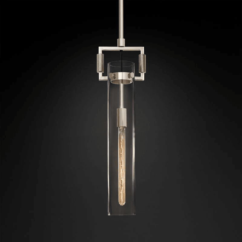Machnist Modern Glass Cylinder Pendant Light for Dining & Kitchen