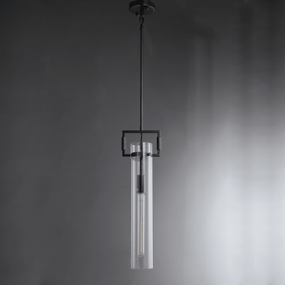 Machnist Modern Glass Cylinder Pendant Light for Dining & Kitchen