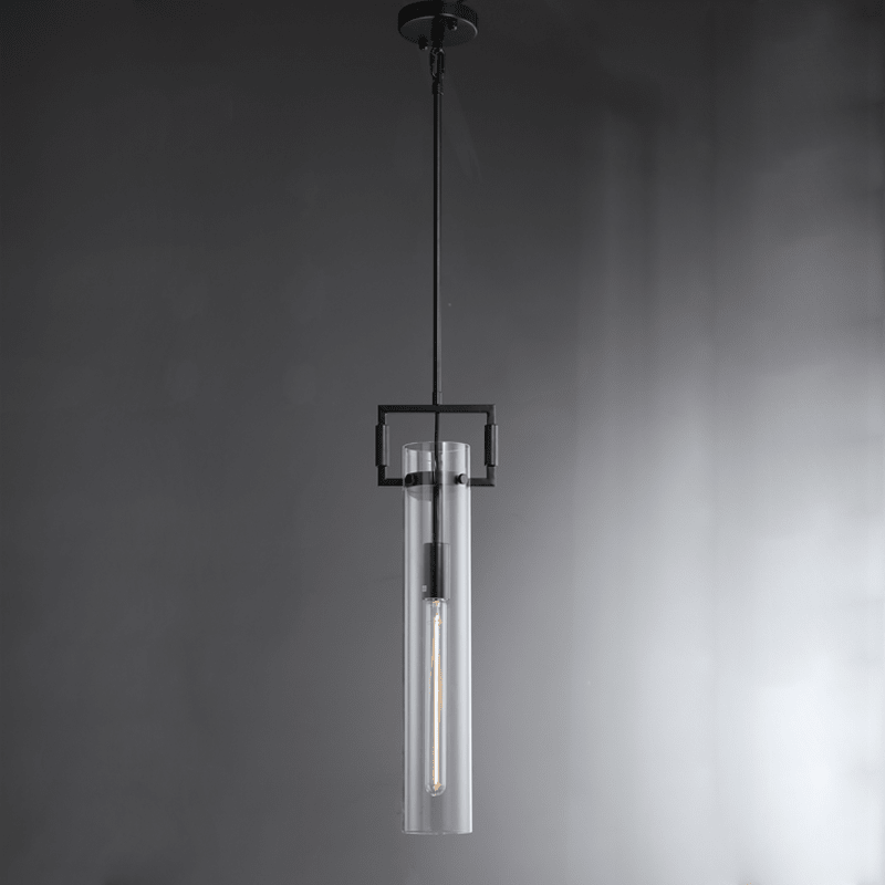 Machnist Modern Glass Cylinder Pendant Light for Dining & Kitchen