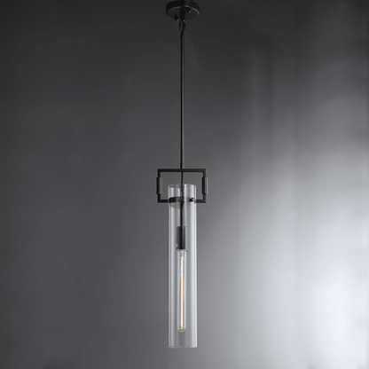 Machnist Modern Glass Cylinder Pendant Light for Dining & Kitchen