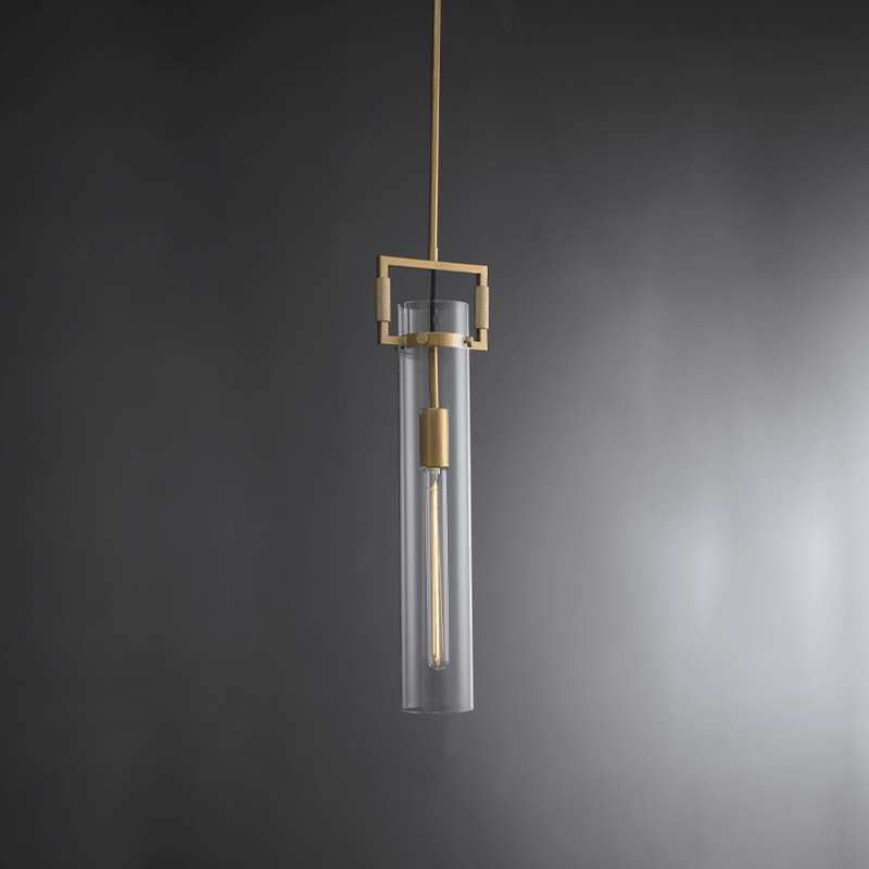 Machnist Modern Glass Cylinder Pendant Light for Dining & Kitchen