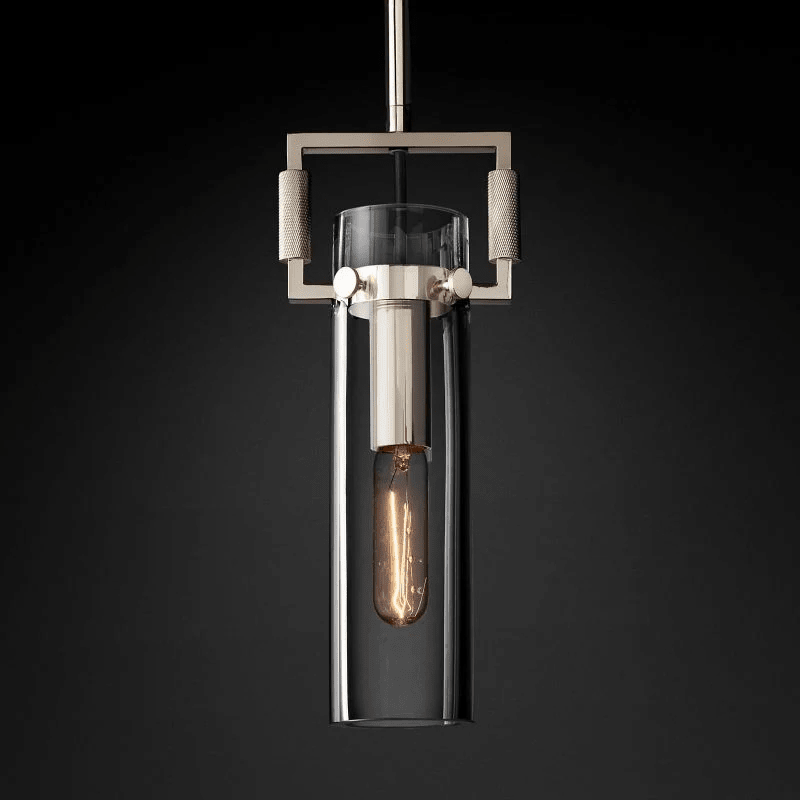 Machnist Modern Glass Cylinder Pendant Light for Dining & Kitchen