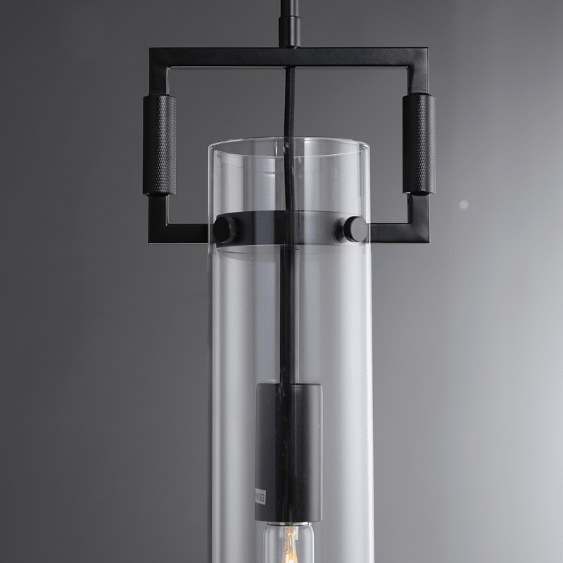 Machnist Modern Glass Cylinder Pendant Light for Dining & Kitchen