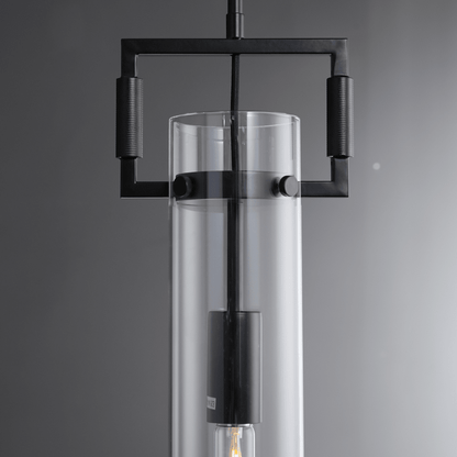 Machnist Modern Glass Cylinder Pendant Light for Dining & Kitchen
