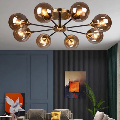 Magic Bean Molecular Chandelier Living Room Ceiling Light Modern Glass Ball Lamp-Nobipets