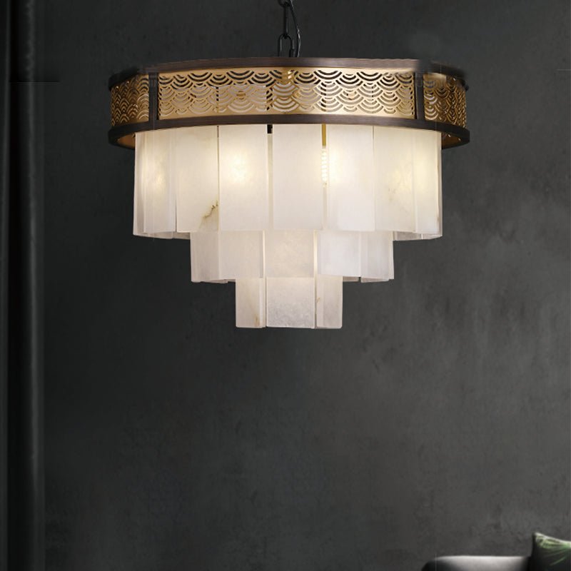 Marble Lorry Multi-layer Classic Chandelier-Nobipets