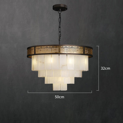 Marble Lorry Multi-layer Classic Chandelier-Nobipets