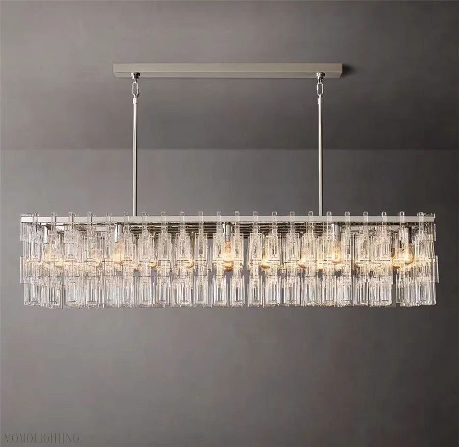 Marigan K9 Crystal Rectangular Chandelier 60"-Nobipets