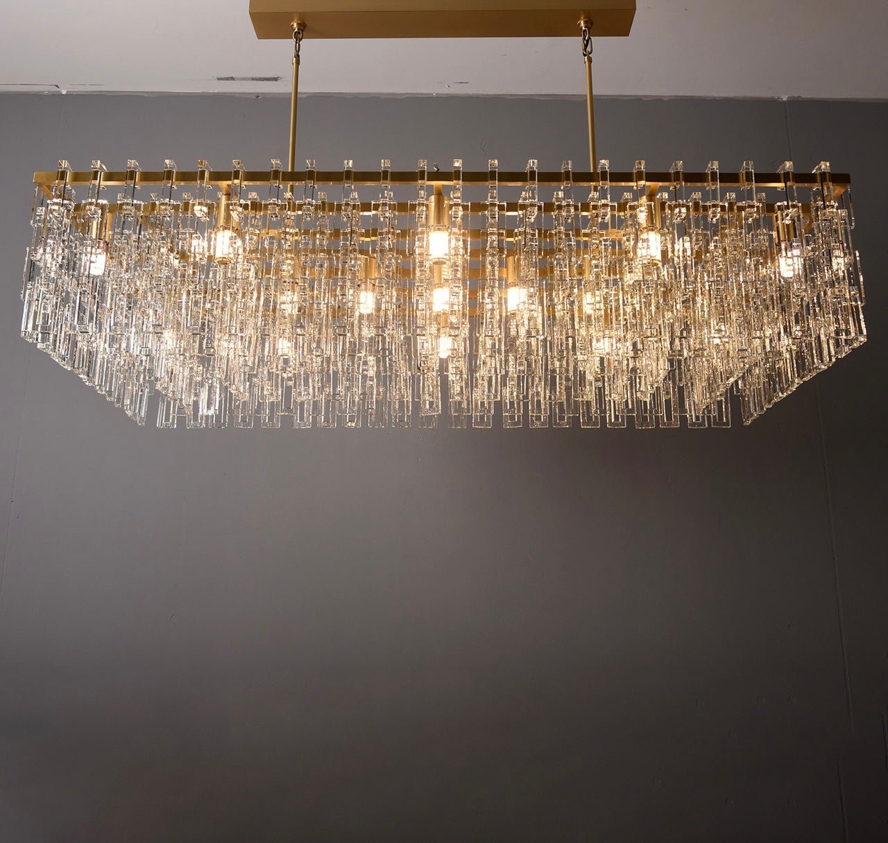 Marigan K9 Crystal Rectangular Chandelier 60"-Nobipets