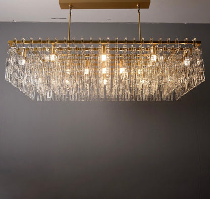 Marigan K9 Crystal Rectangular Chandelier 60"-Nobipets