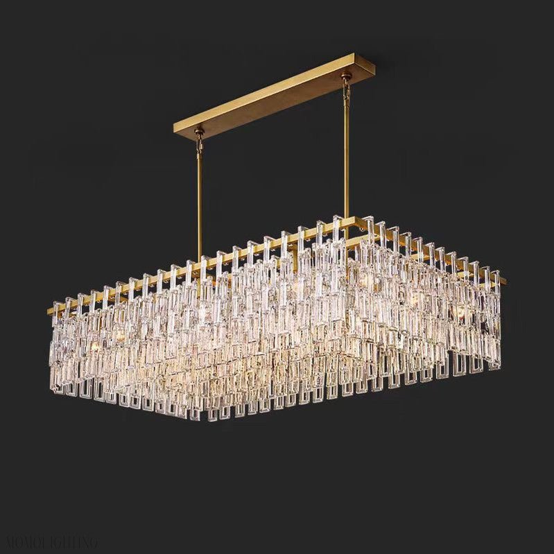 Marigan K9 Crystal Rectangular Chandelier 60"-Nobipets