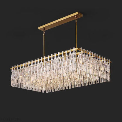 Marigan K9 Crystal Rectangular Chandelier 60"-Nobipets