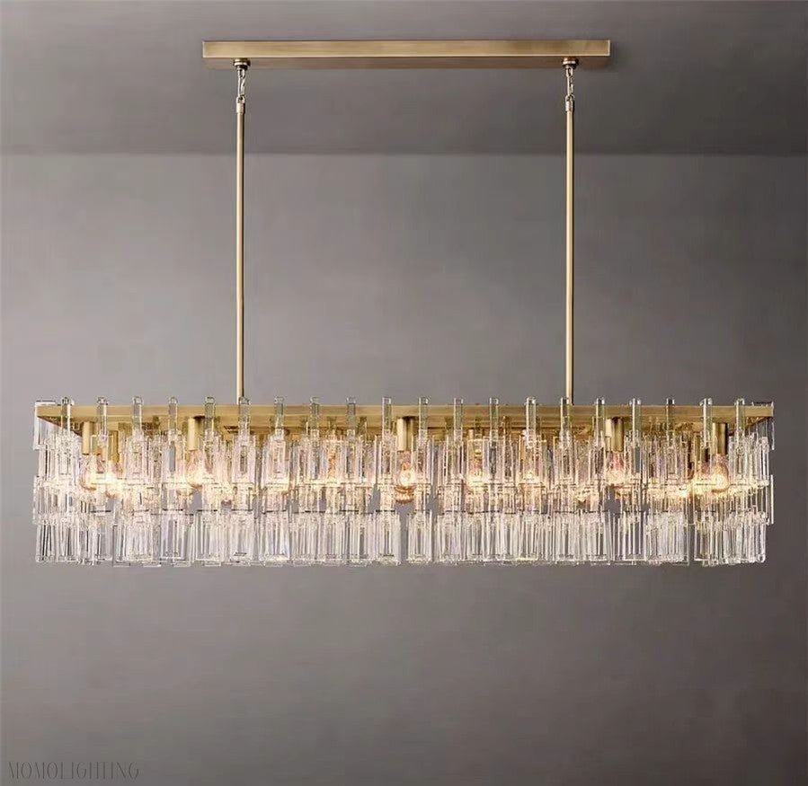 Marigan K9 Crystal Rectangular Chandelier 60"-Nobipets
