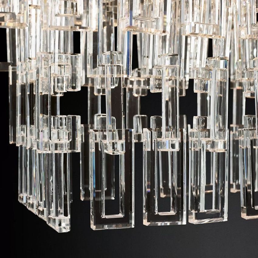 Marigan K9 Crystal Rectangular Chandelier 60"-Nobipets