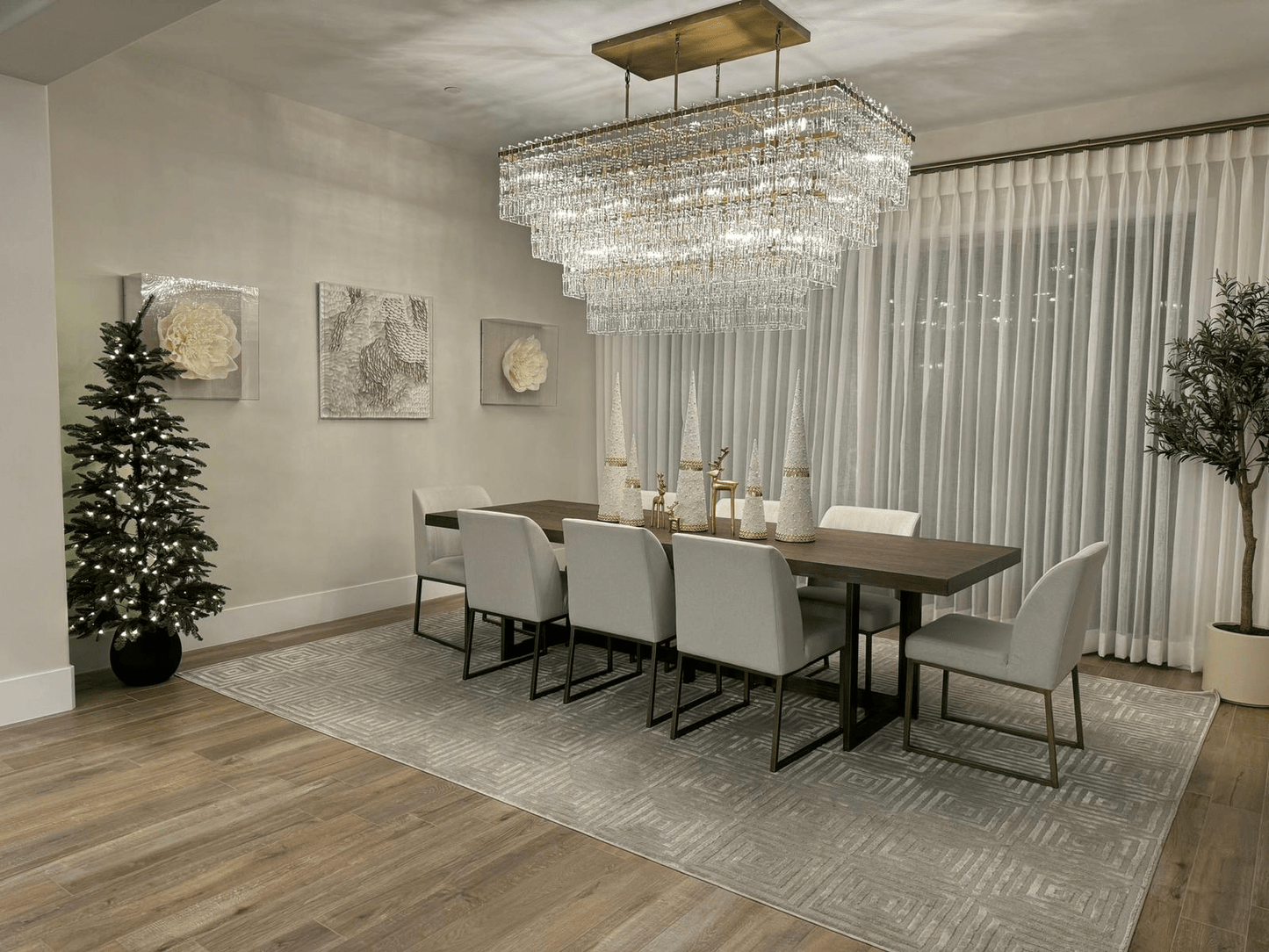 Marigan Rectangle Chandelier-Nobipets