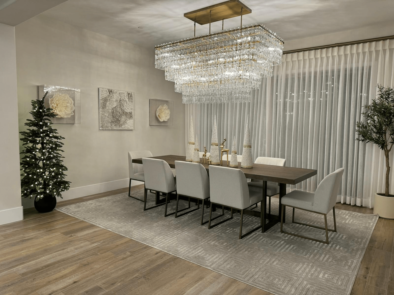 Marigan Rectangle Chandelier-Nobipets