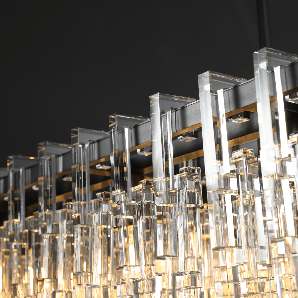 Marigan Tier K9 Crystal Rectangle Chandelier-Nobipets