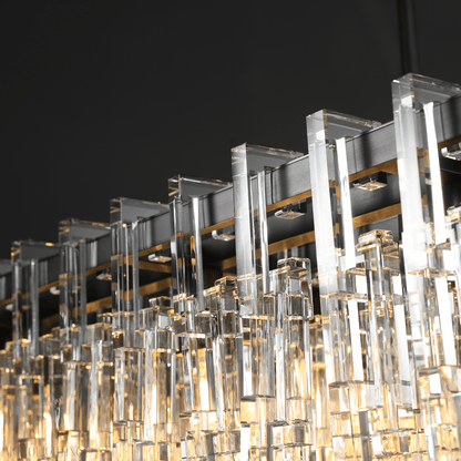 Marigan Tier K9 Crystal Rectangle Chandelier-Nobipets