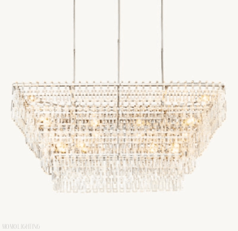 Marigan Tier K9 Crystal Rectangle Chandelier-Nobipets