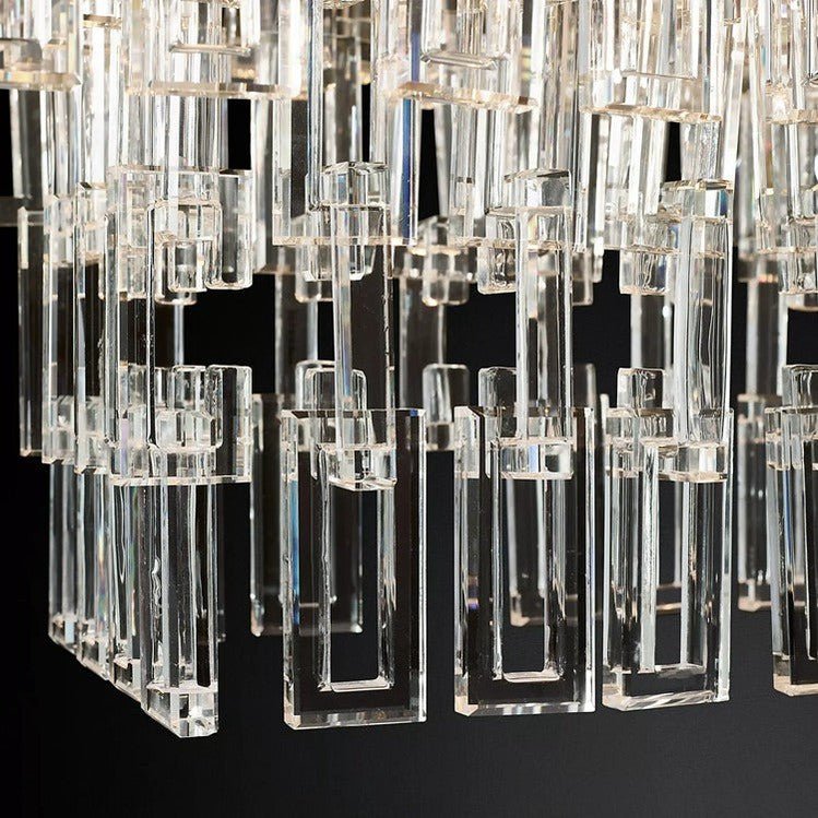 Marigan Tier K9 Crystal Rectangle Chandelier-Nobipets
