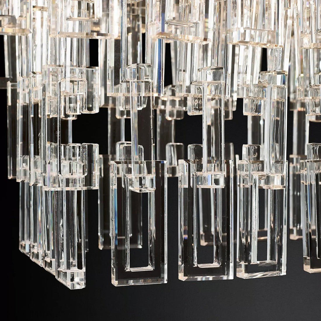 Marigan Tier K9 Crystal Rectangle Chandelier-Nobipets