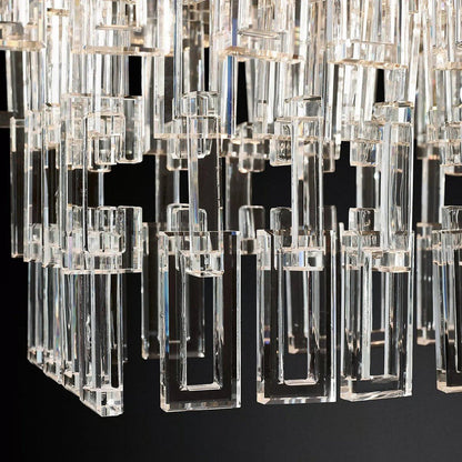Marigan Tier K9 Crystal Rectangle Chandelier-Nobipets