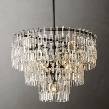 Marigan Tier K9 Crystal Round Chandelier-Nobipets