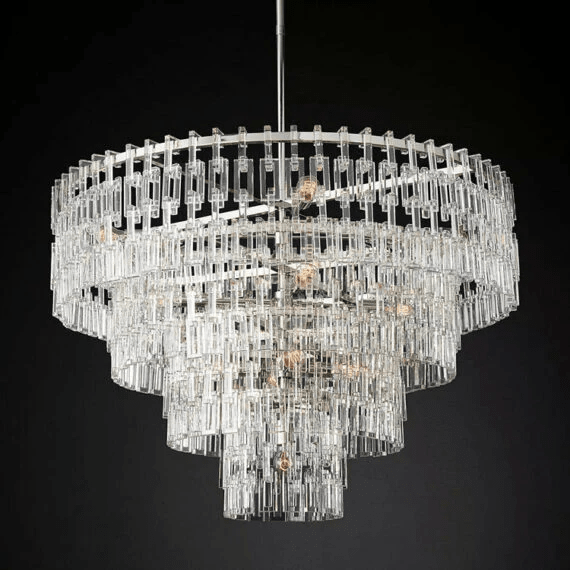 Marigan Tier K9 Crystal Round Chandelier-Nobipets