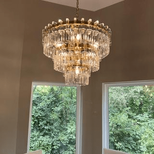Marigan Tier K9 Crystal Round Chandelier-Nobipets
