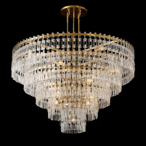 Marigan Tier K9 Crystal Round Chandelier-Nobipets