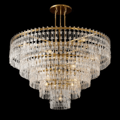 Marigan Tier K9 Crystal Round Chandelier-Nobipets