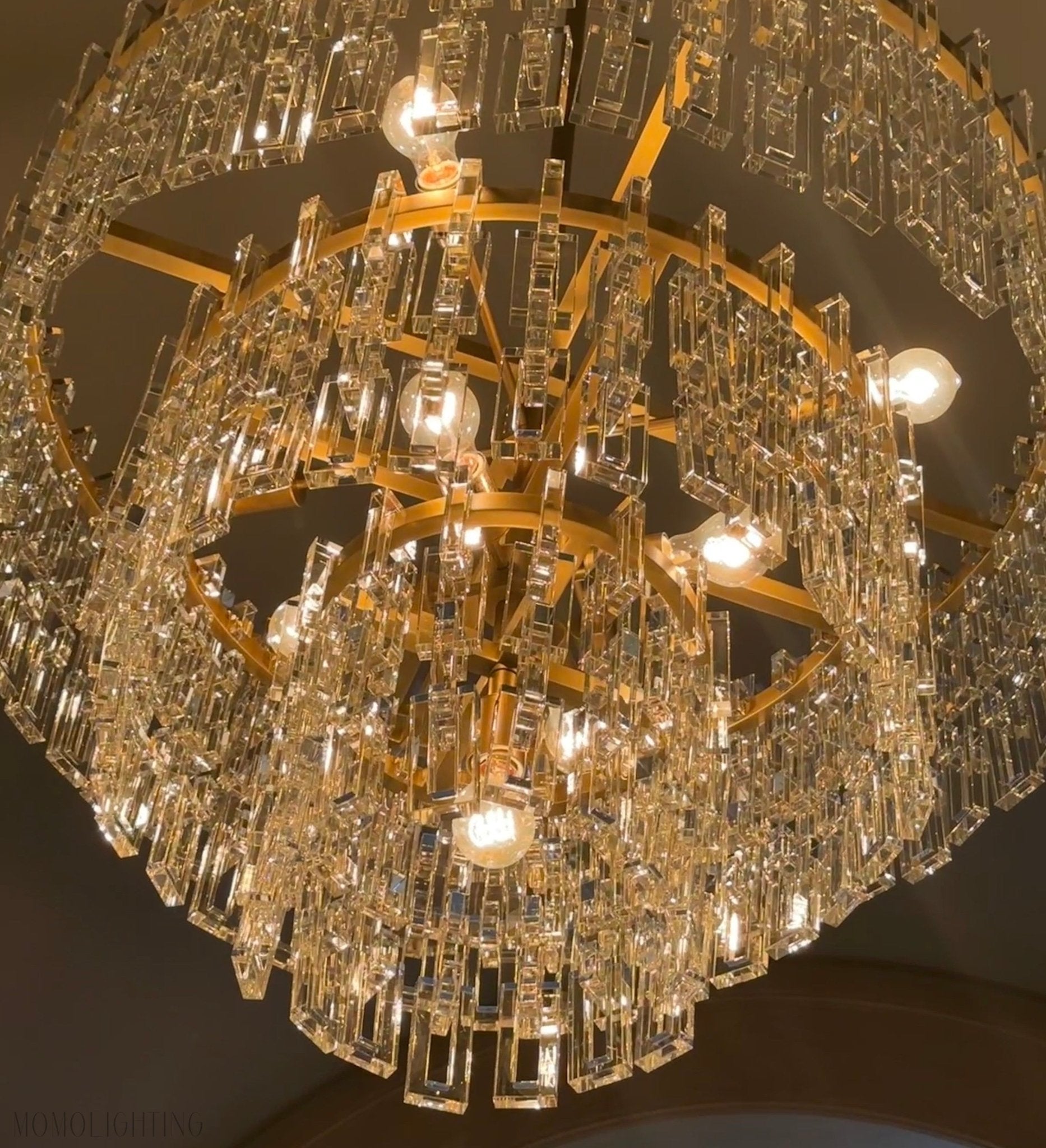 Marigan Tier K9 Crystal Round Chandelier-Nobipets