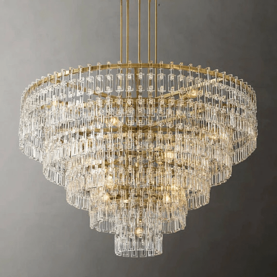 Marigan Tier K9 Crystal Round Chandelier-Nobipets