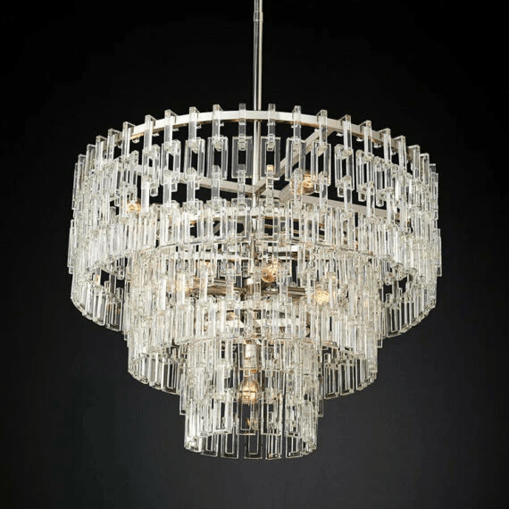 Marigan Tier K9 Crystal Round Chandelier-Nobipets