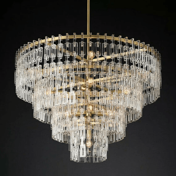 Marigan Tier K9 Crystal Round Chandelier-Nobipets