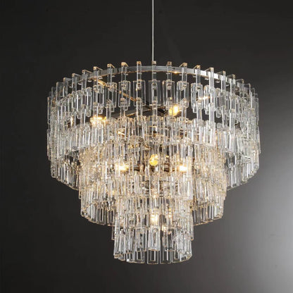 Marigan Tier K9 Crystal Round Chandelier-Nobipets