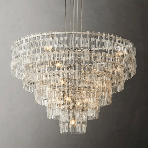 Marigan Tier K9 Crystal Round Chandelier-Nobipets