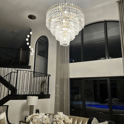 Marigan Tier K9 Crystal Round Chandelier-Nobipets