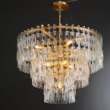 Marigan Tier K9 Crystal Round Chandelier-Nobipets