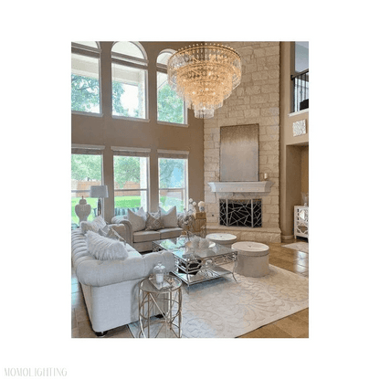 Marigan Tier K9 Crystal Round Chandelier-Nobipets