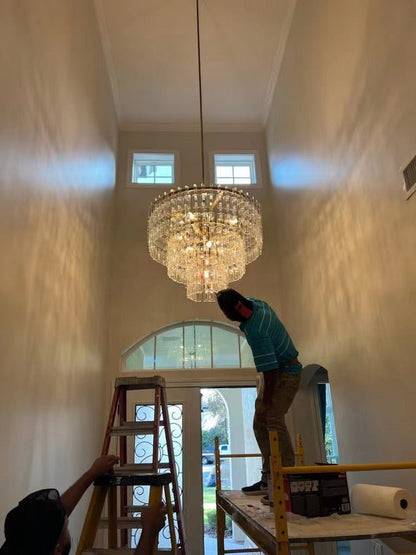 Marigan Tier K9 Crystal Round Chandelier-Nobipets