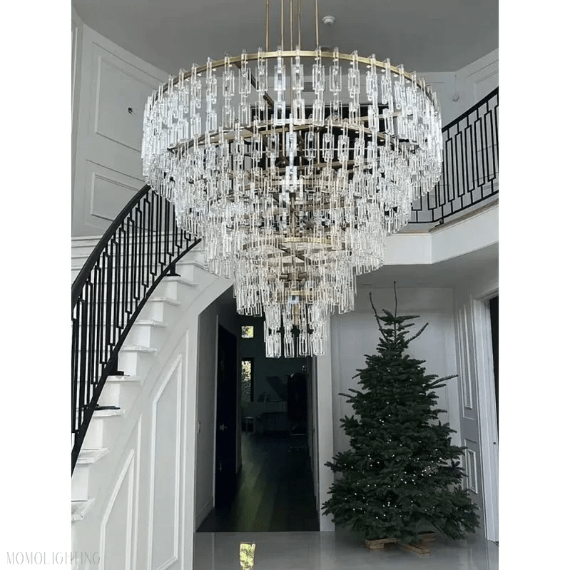 Marigan Tier K9 Crystal Round Chandelier-Nobipets